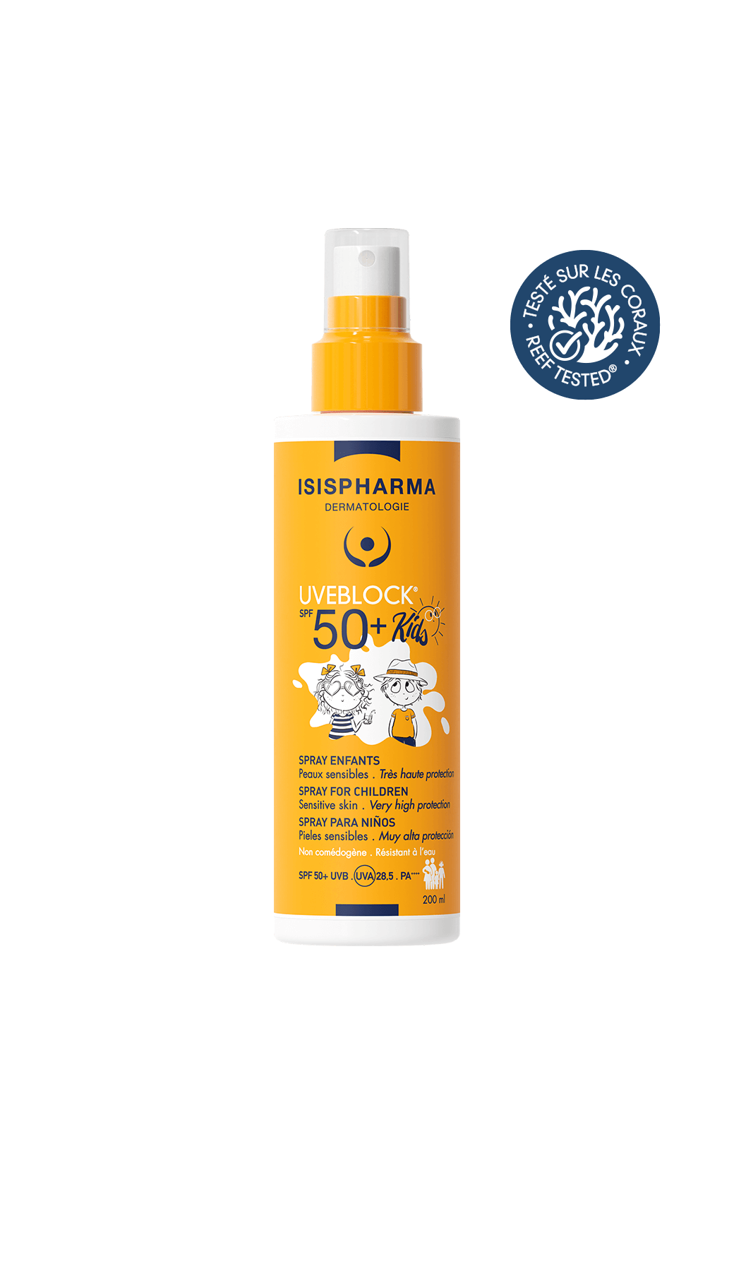 Uveblock-Spray-Kids-1 Isispharma spray enfants tres haute protection 200ml – Image 1